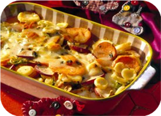 Leek-Apple-Yam Gratin
