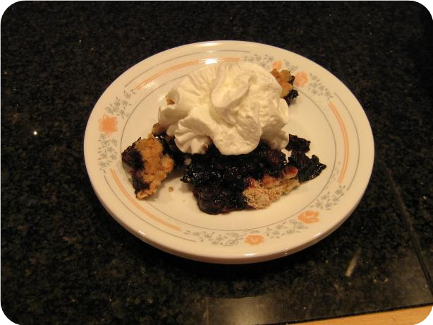 Warm Blueberry Cobbler