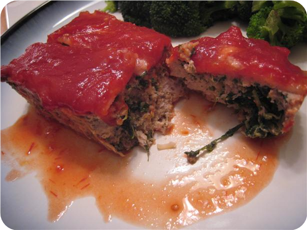 Turkey Meatloaf With Spinach and Bacon