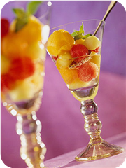 Sorbet-melon parfaits 