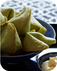 Green-Tea Fortune Cookies