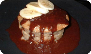 Macadamia Nut and Banana Pudding + Chocolate Sauce