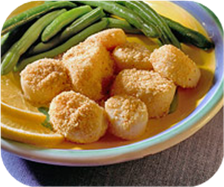 Fried scallops
