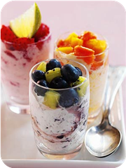 Fresh strawberry lime fool 