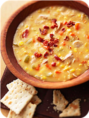 Creamed chicken and corn soup 
