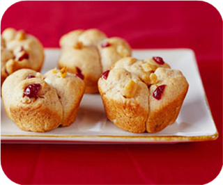 Cranberry-walnut whole wheat rolls