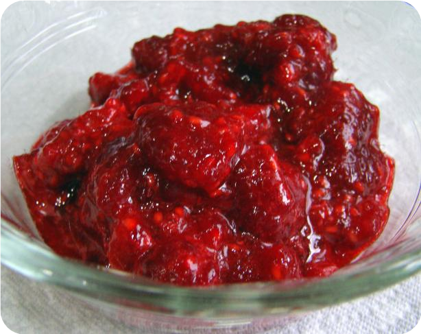 Fresh Raspberry Sauce, Easy!  Pleasy!  Sugar Free.