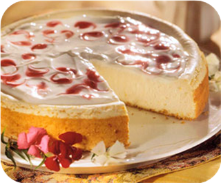 Low-fat berry marble cheesecake 