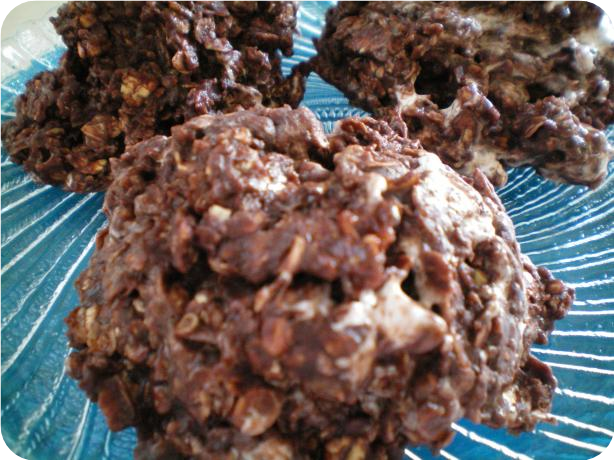 No Bake Rocky Road Cookies