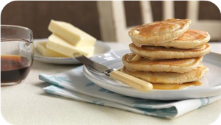 Fluffy American pancakes