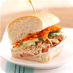 Salmon salad sandwiches