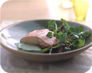 Pepper poached salmon 