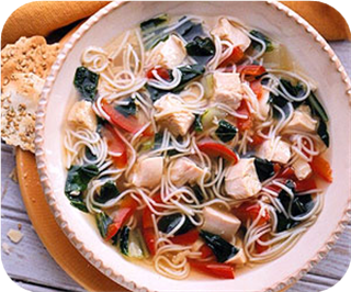 Five-spice chicken noodle soup 