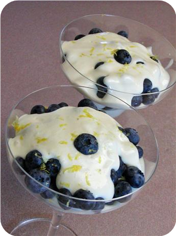Blueberrries With Lemon Cream