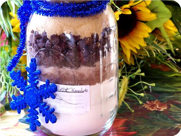 Chocolate Chocolate Chip Cookies in a Jar Mix
