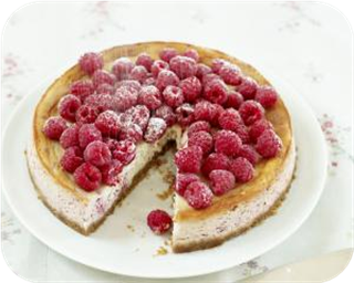  Baked raspberry and ricotta cheesecake