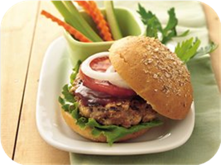 Grilled Barbecued Beef and Bean Burgers