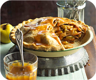 Mile-high caramel apple pie 