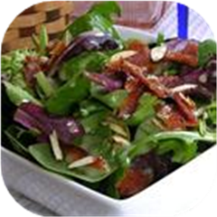 Baby Greens with a Warm Gorgonzola Dressing