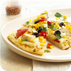 Chicken and corn pizza 