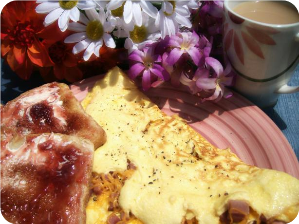 Canadian Bacon &amp; Cheese Omelet