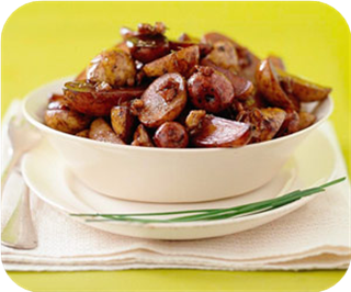 Molasses-tossed potatoes 