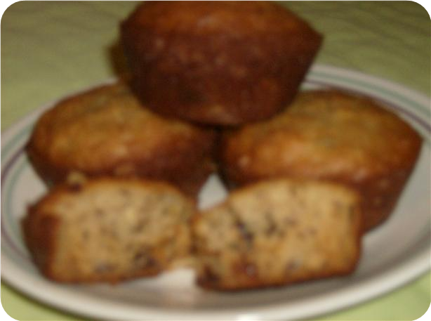 Banana Peanut Butter Chip Muffins (Light)