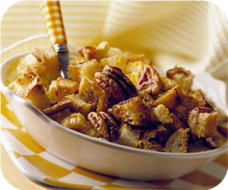 Maple-pecan bread pudding 