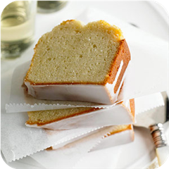 Vanilla-sparkling wine pound cake 