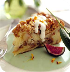 Walnut pear sour cream cake 