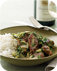 Veal Stew with Spring Greens