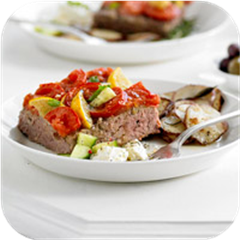 Weeknight meat loaf with herbed potatoes 