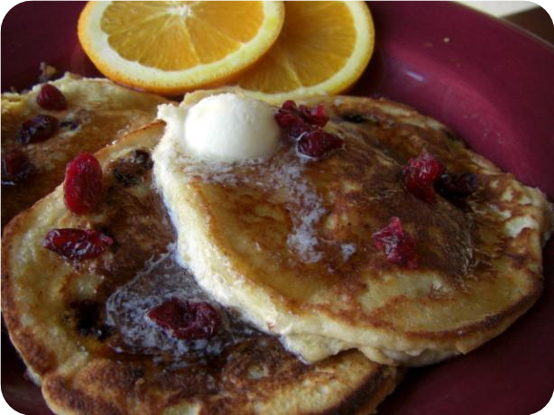 Cranberry Ricotta Pancakes