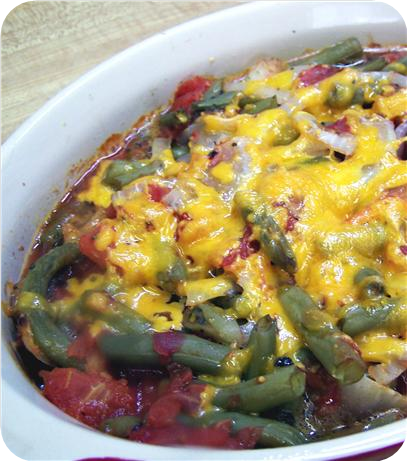 Scalloped Green Beans and Tomatoes