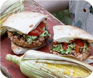 Fish burgers with dilled slaw 