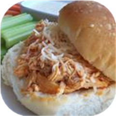 Slow Cooker Buffalo Chicken Sandwiches