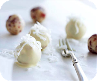 White Cranberry-Cashew Truffles 
