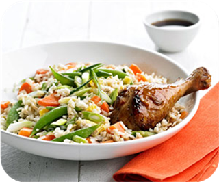Gingered Chicken and Fried Rice