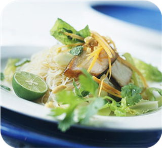 Grilled pork noodle salad 