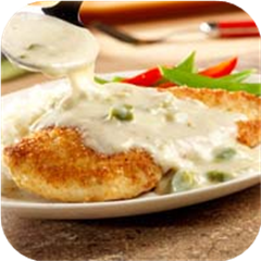 Crispy Chicken with Asparagus Sauce