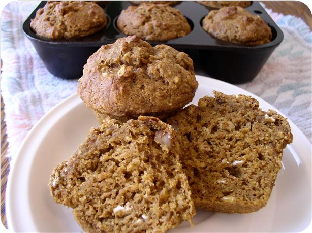 Healthy Pumpkin Banana Muffins