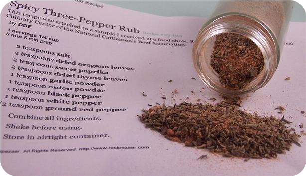 Spicy Three-Pepper Rub