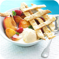 Skillet peaches a la mode 
