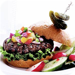 Grilled all-american burgers