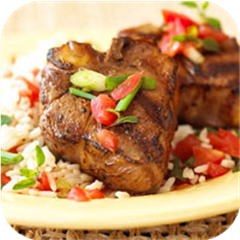 Lamb chops with tomatoes 