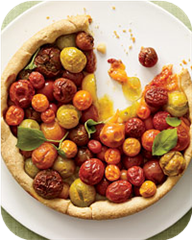 Cherry Tomato Tart with Basil