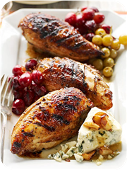 Honey-Glazed Chicken with Roasted Grapes