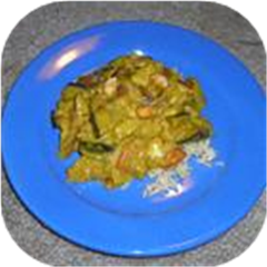 Chicken with Peanut Curry Yogurt Sauce