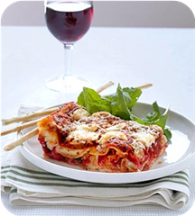 Roasted red pepper lasagna 