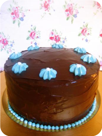 Old Fashioned Chocolate Cake With Glossy Chocolate Icing